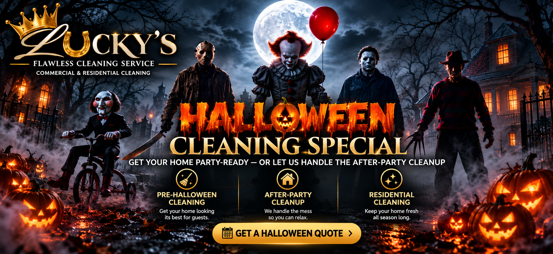 Lucky’s Halloween Cleaning Special