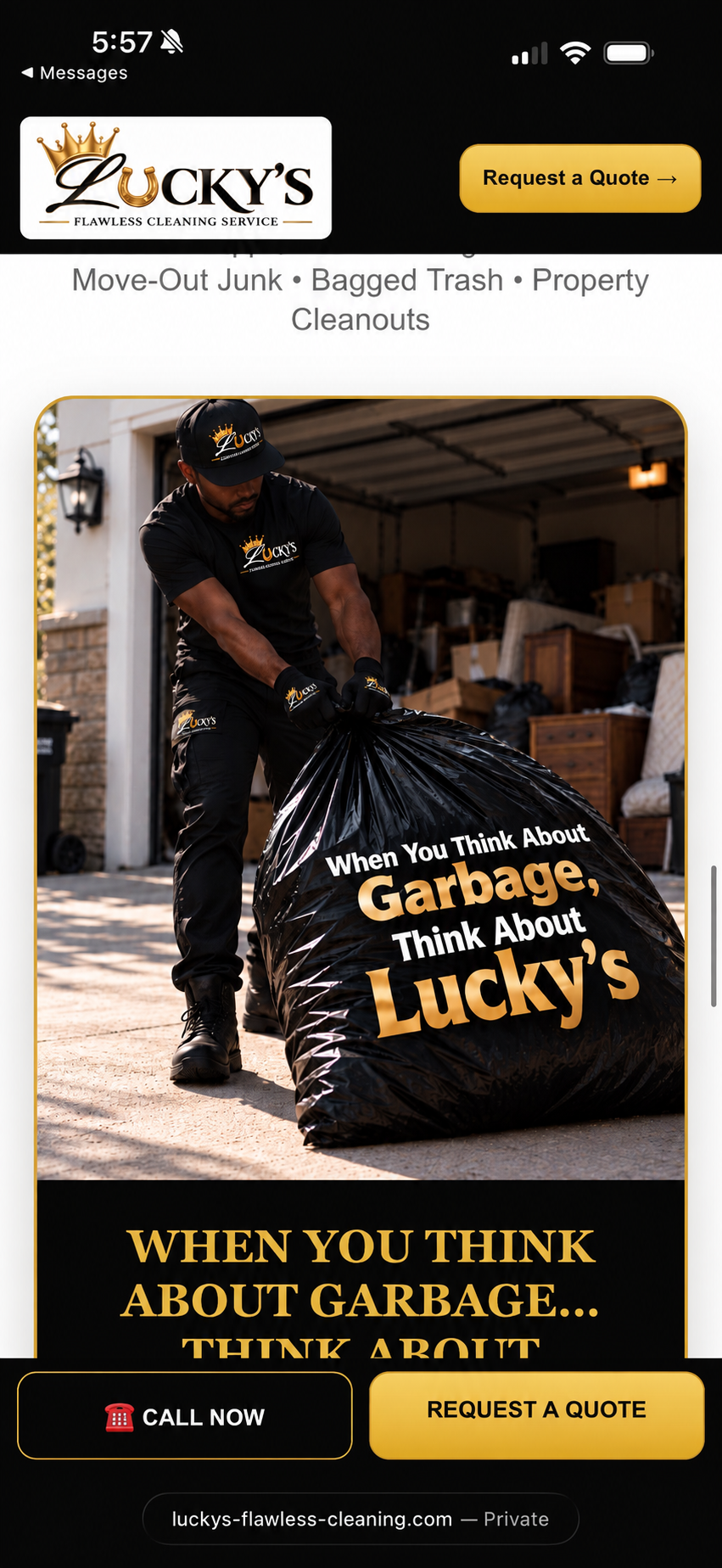 Lucky's Junk Removal — When you think about garbage, think about Lucky's